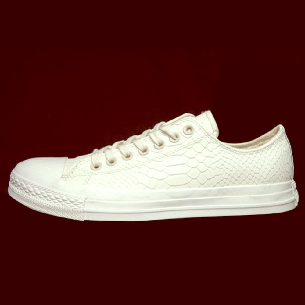 ALL STAR CONVERSE CROCODILE LEATHER SNEAKERS